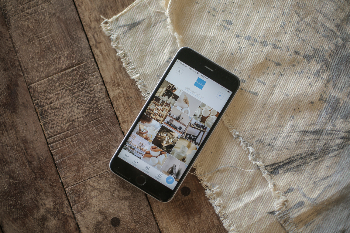 Smartphone Displaying Photos in App